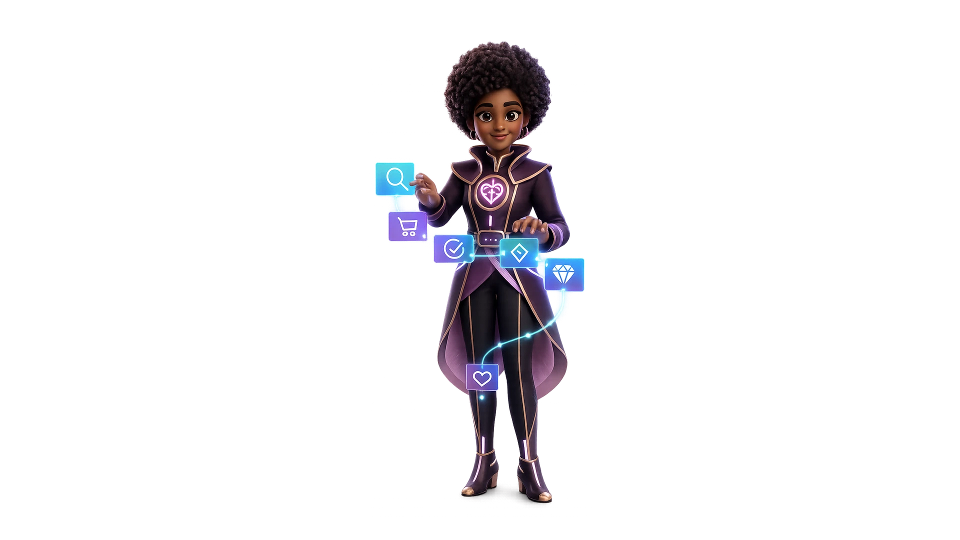 Apex Blue customer experience illustration for lead follow-up across business locations